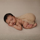 Knit Ribbed Bean Bag Stretch Layer L047 | Beige