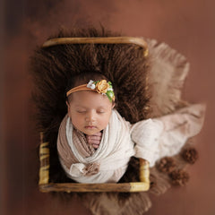 Muslin Swaddle Dual shade Wrap | Thistle Cream