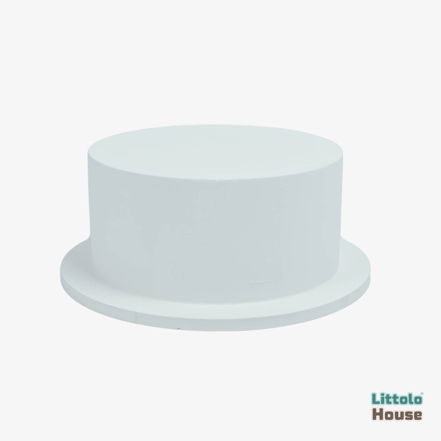 Wooden Fake Cake | Wooden Decorative | Rustic White