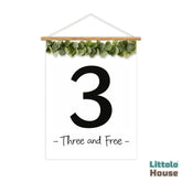 Milestone Scroll Banner 3rd Birthday D209 Set of 1 | M | Black White