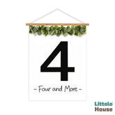 Milestone Scroll Banner 4th Birthday D210 Set of 1 | M | Black White