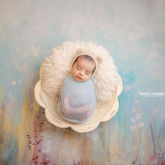 Handmade Flower Round Bowl | Wooden Tableware | Rustic Cream