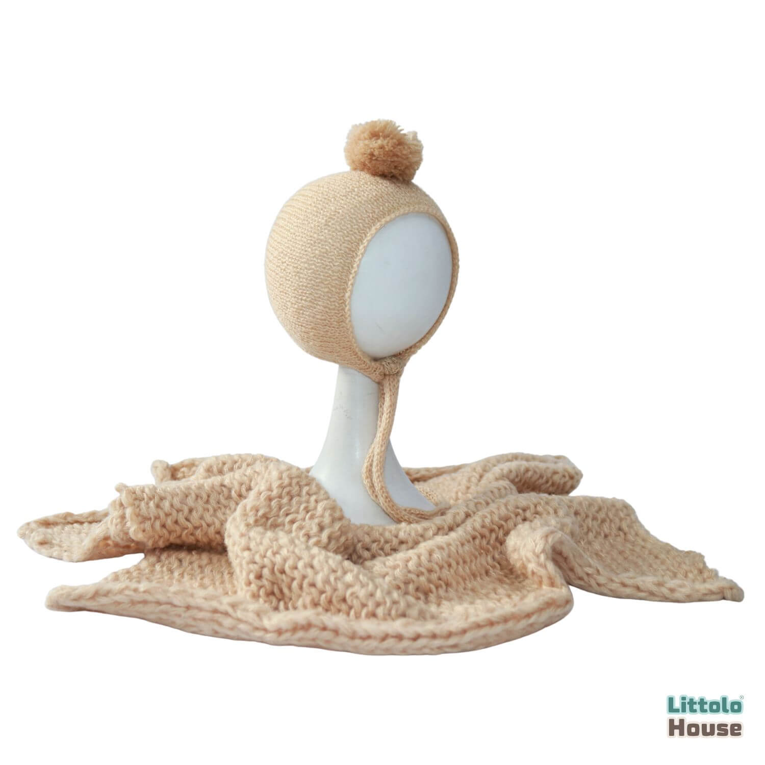 Handspun Chunky Wool Layer with Bonnet SR097 | NB | Caramel