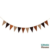Boho Premium Pennant Bunting Banner D165 Set of 1 | M | Brown