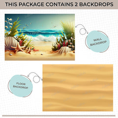 LB1534 Beach Scene Duodrop (2 Pcs)