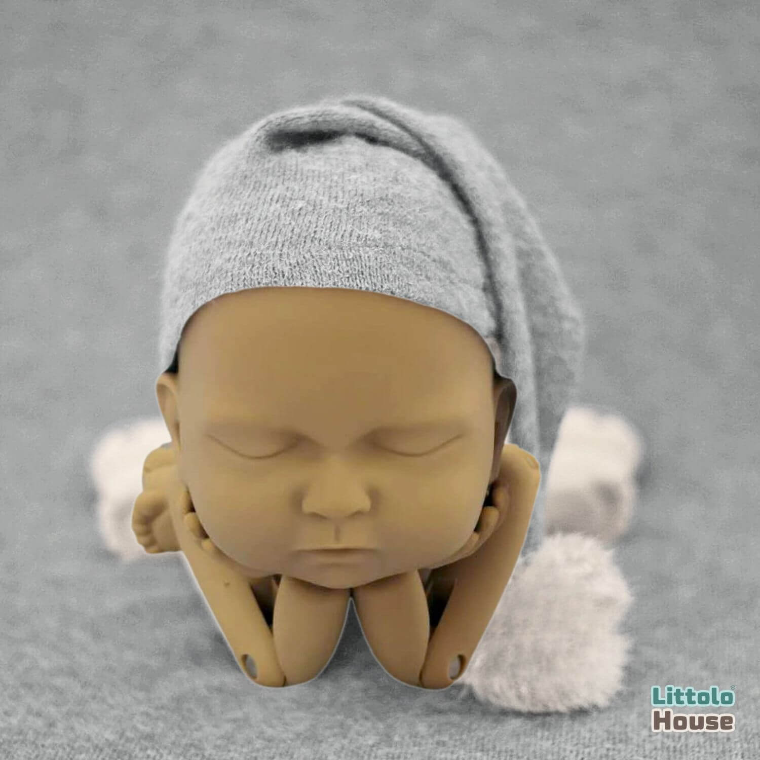 Baby Sleeping Hat | 3M | Light Grey