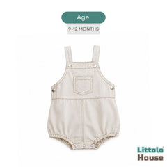 Baby Denim Bubble Romper for Babies O264 | 1Y | Ivory
