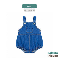 Baby Denim Bubble Romper for Babies O264 | 1Y | Denim Blue