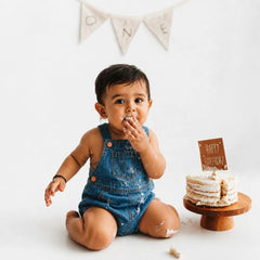 Baby Denim Bubble Romper for Babies O264 | 1Y | Denim Blue