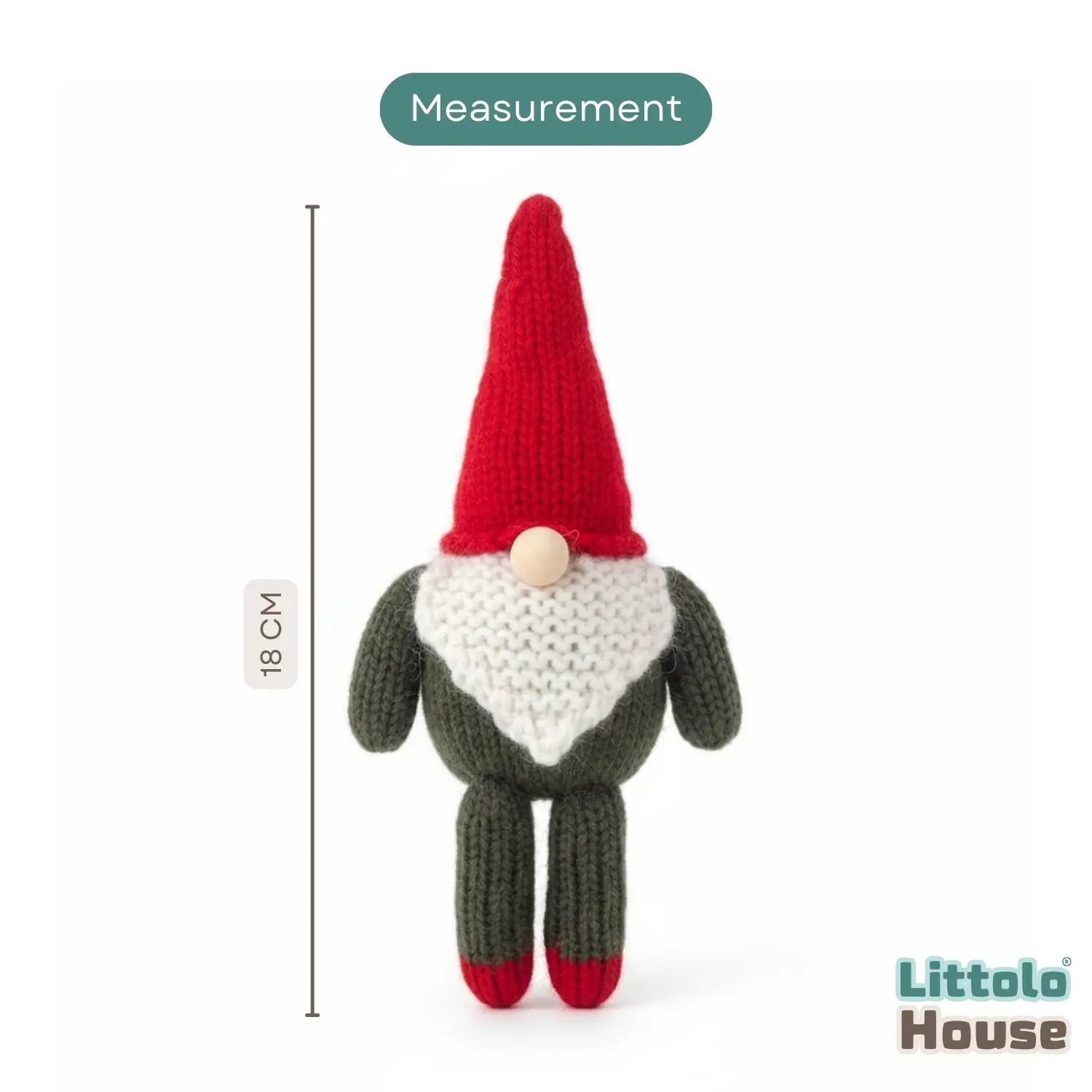 Christmas Charm Teddy Toy TY184 | Pack of 1 | Green Red