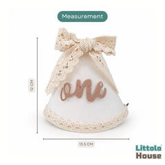Timeless Boho 1st Birthday Classic Hat D195 | Pack of 1 | Ivory