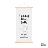 First Tooth Banner D162 | Pack of 1 | Black White