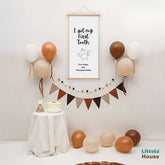 First Tooth Banner D162 | Pack of 1 | Black White