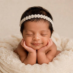 Luxe Pearl Headband for Newborns H107 | White