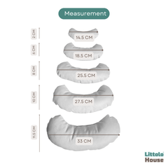 Posing Pillow Rounded Moon Shape for Soft Curves P22 Set of 5 | NB | White
