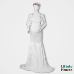 Mermaid Chiffon Maternity Gown M009 | L | White