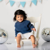 Baby Woolen Sweatshirt O129 | 6M | Navy Blue