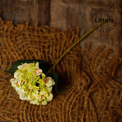 Artificial Hydrangea Silk Faux Flowers Bunch of 1 | Lime