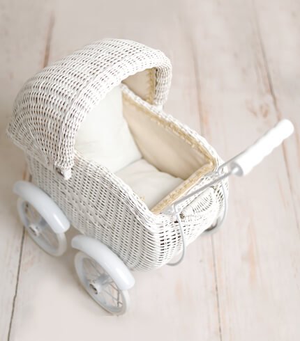 Baby Stroller | Metal | White