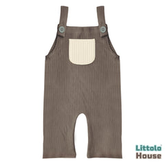 Baby Ribbed Romper O228 | 2M | Brown