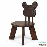 Teddy Bear Chair | Wooden Decorative | Rustic Brown