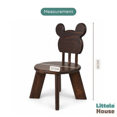 Teddy Bear Chair | Wooden Decorative | Rustic Brown