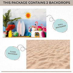 LB1517 Luttre Beach Scene Duodrop (2 Pcs)