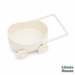 Cart Trolley | Wooden Decorative | Rustic Off White