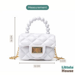 Pearl Mini Sling Bag | White