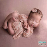 Baby Girl Net Ruffle Mesh Lace 2-Piece Set O239 | 2M | Light Pink