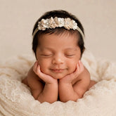 Grace Pearl Floral Headband H126 | White