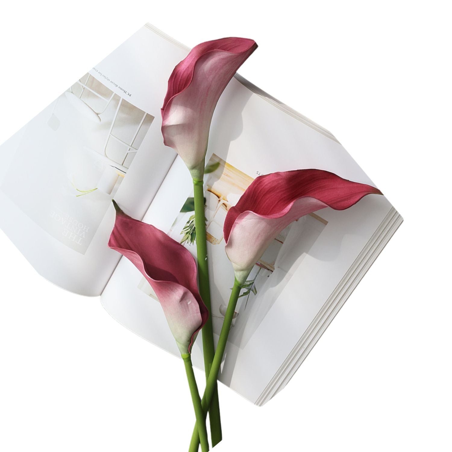 Artificial Calla Lily Flower Stick F097 | Pack of 2 | Burgundy
