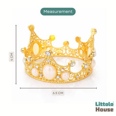 Baby Royal Pearl Crown | NB | Golden