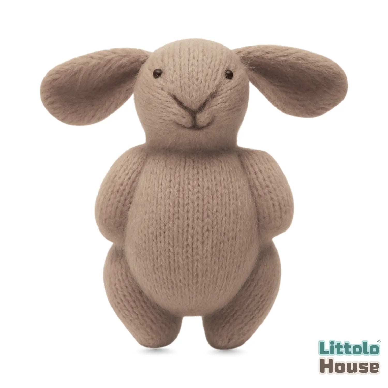 Hand-Knitted Bunny Toy TY182 | Pack of 1 | Chocolate Brown