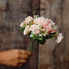 Artificial Mix Flowers F017 Bunch of 1 | Peach