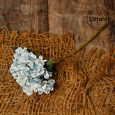 Artificial Hydrangea Silk Faux Flowers Bunch of 1 | Sky Blue