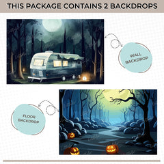 LB1533 Halloween Caravan Forest Duodrop (2 Pcs)