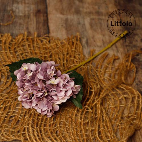 Artificial Hydrangea Silk Faux Flowers Bunch of 1 | Purple