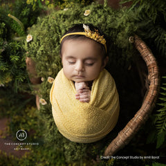 Knitted Stretch Wrap | Yellow