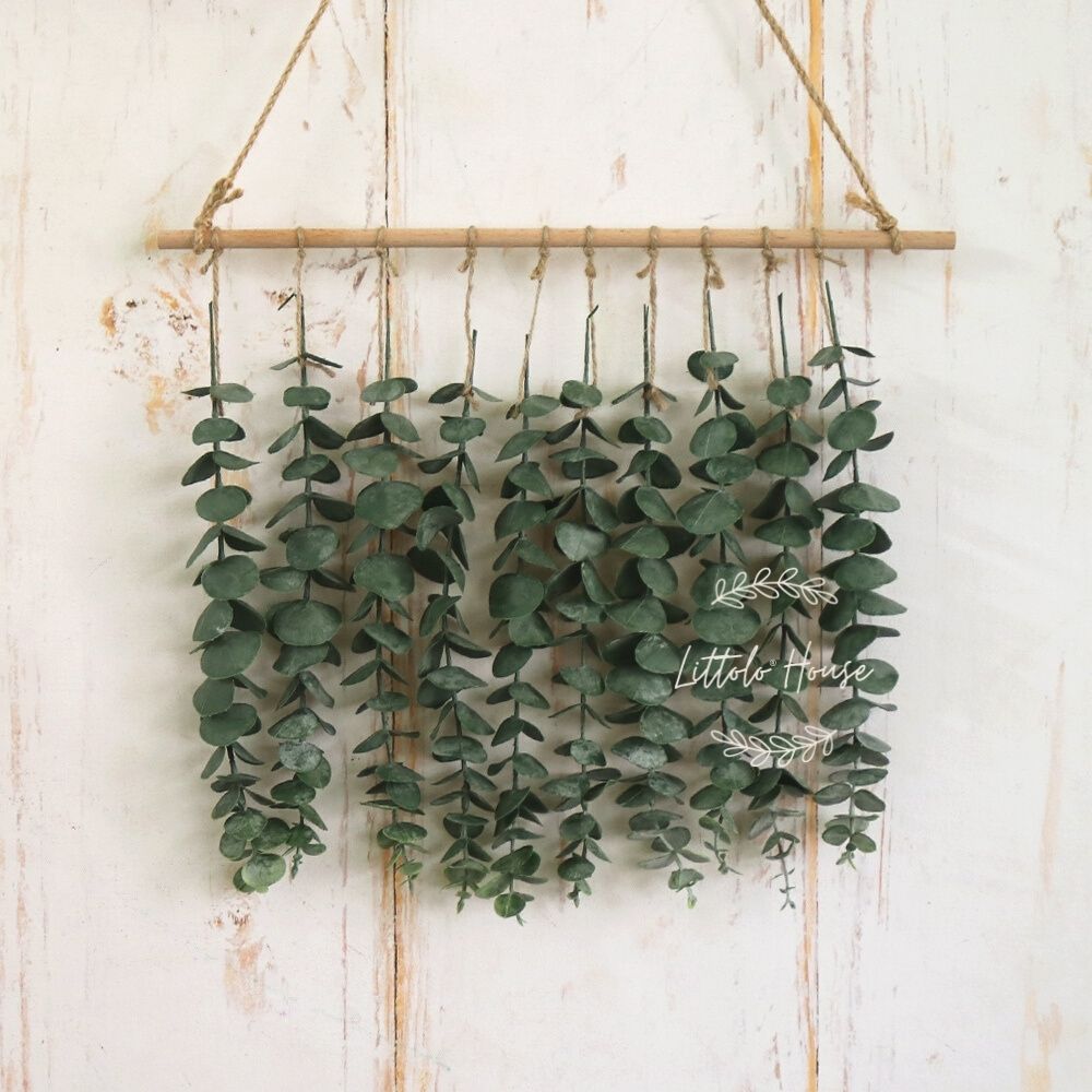 Artificial Eucalyptus Leaf Wall Hanging F059 Pack of 1 | Leaf Green