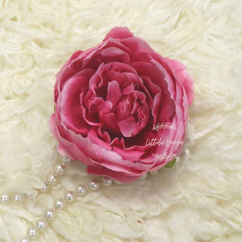 Artificial Peony Flower Heads F064 Pack of 10 | Dark Pink
