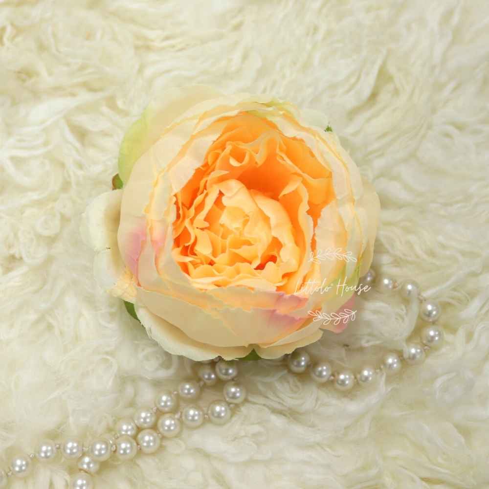 Artificial Peony Flower Heads F064 Pack of 10 | Peach