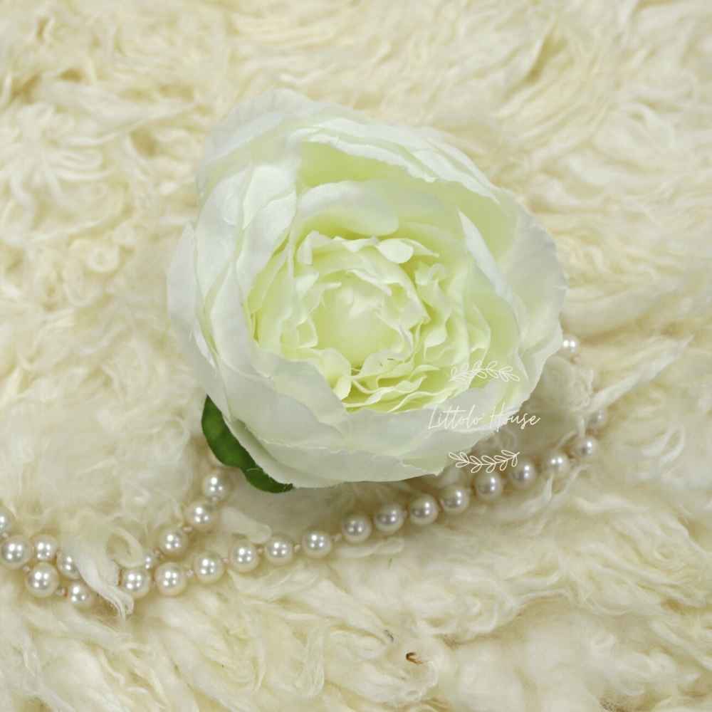 Artificial Peony Flower Heads F064 Pack of 10 | White