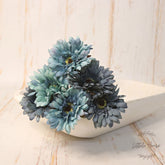 Artificial Sunflower Bouquet Flowers Bunch of 7 | Blue Shades