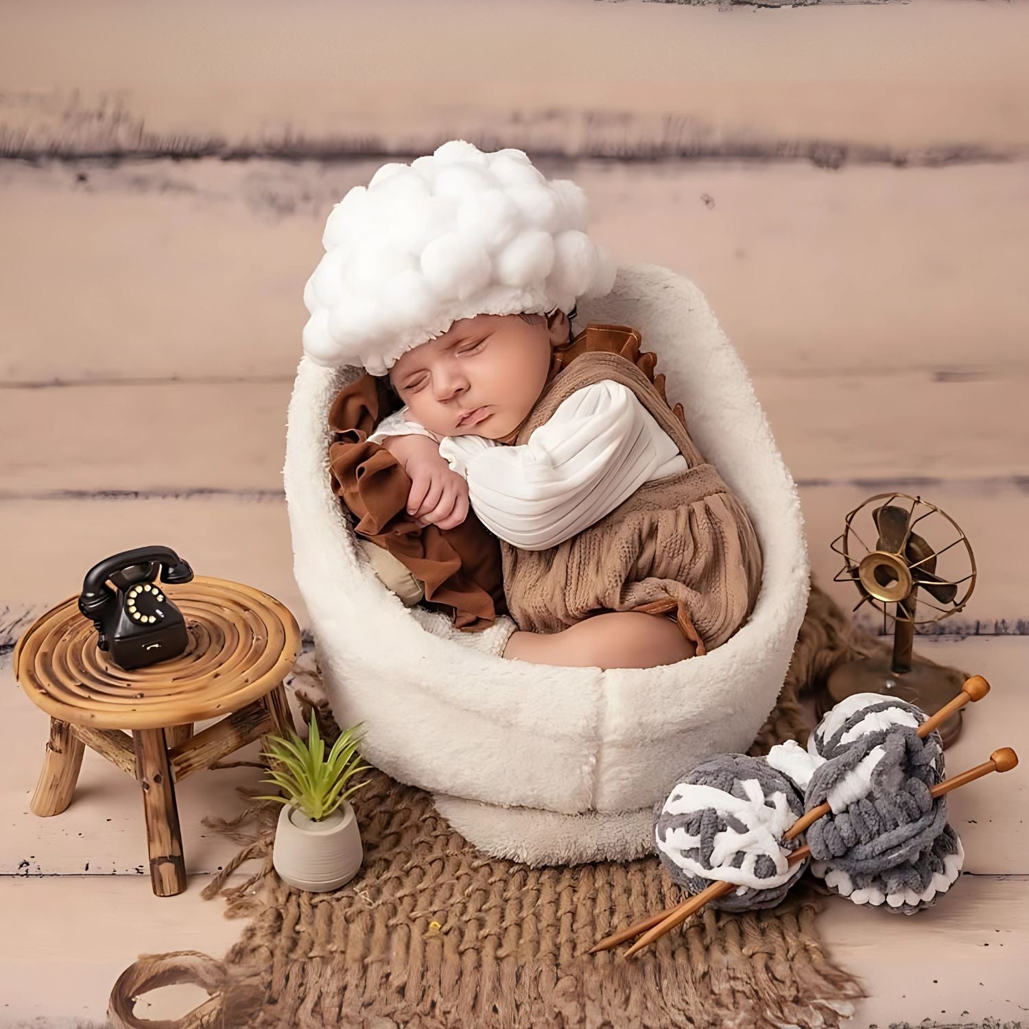 Baby Cosplay Grandma Outfit Set of 5 O101 | 3M | White Grey