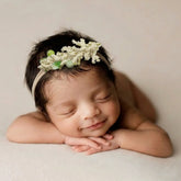 Artificial Pollens & Beads Headband H083 | 1Y | Ivory
