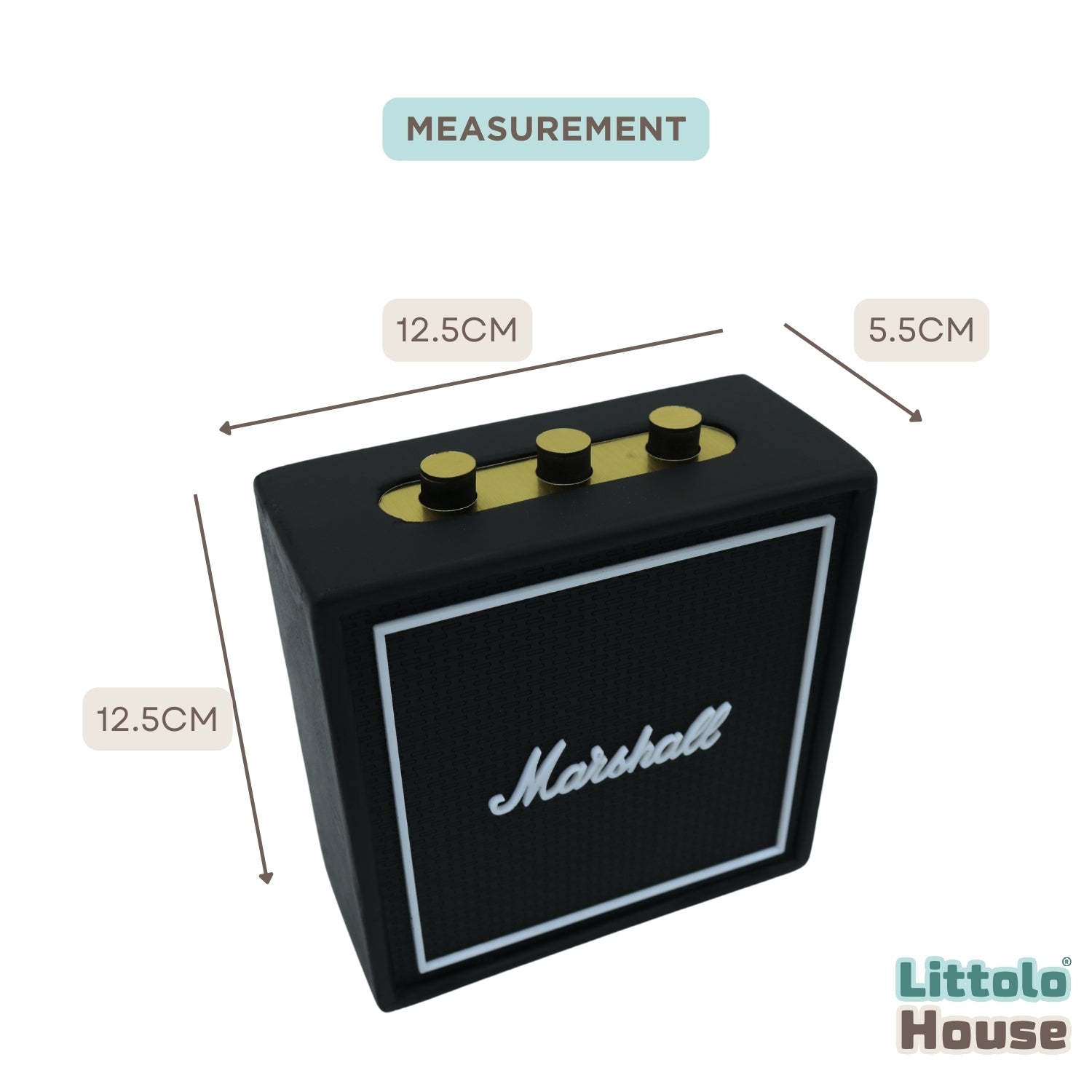 Artificial Speakers for Music Theme D115 | Pack of 3 | Black