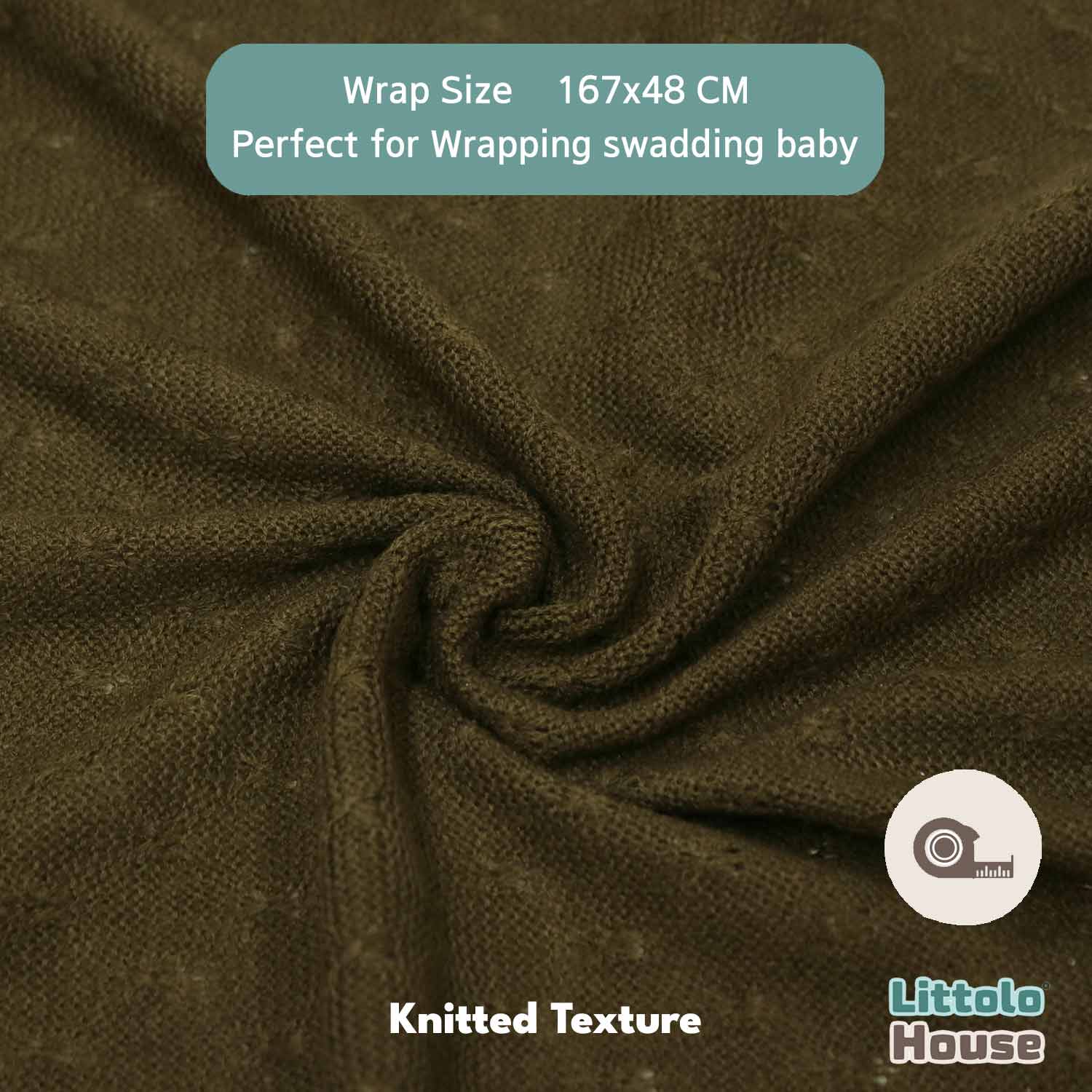 Baby Knitted Wrap Style 2 W035 | Mehndi Green