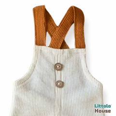 Baby Boy Straps Pant with Cap O124 | 2M | Off White