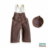 Baby Boy Straps Pant with Cap O124 | NB | Peanut